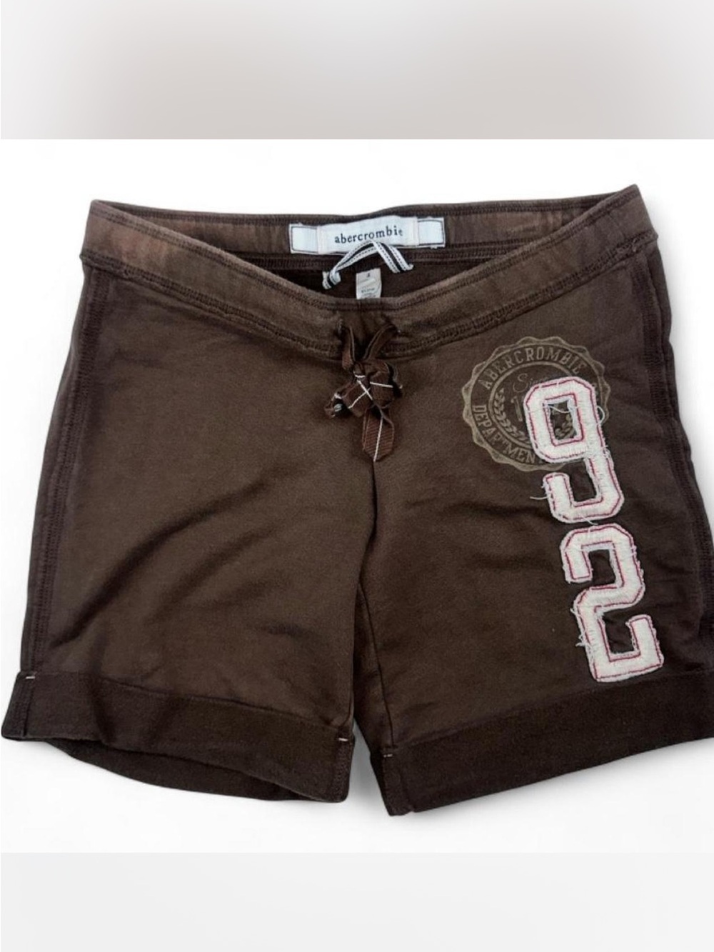 Abercrombie & Fitch Brown Cotton Drawstring Athletic Shorts